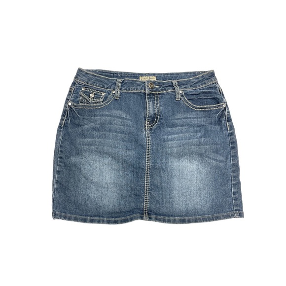 SOLD 🔴 Earl jeans vintage denim skirt washed blue size US 10 Y2K Jeans - Picture 3 of 12